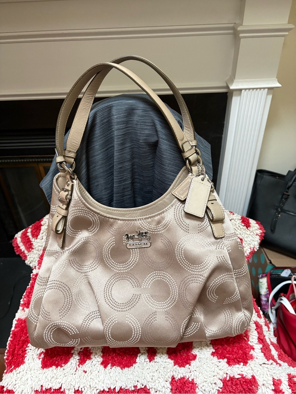 Coach Taupe Signature Hobo Shoulder Bag NWOT